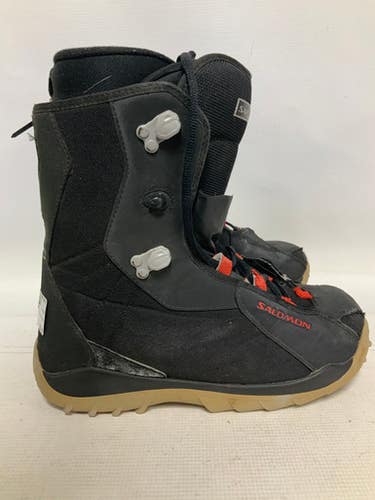 Used Salomon KAMOOKS Mens Snowboard Boots Black Senior 10.5 11823-S000036203