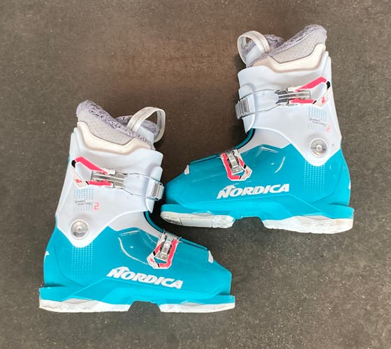 Used Girl's Nordica SpeedMachine 2 Ski Boots | Mondo Size 22.5 | Sole Length 265mm