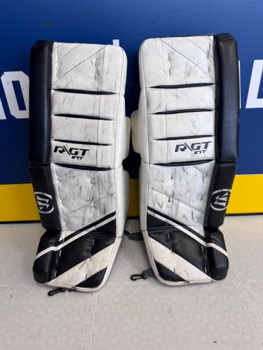 Black 30" Intermediate Warrior Ritual GT Goalie Leg Pads (Used)