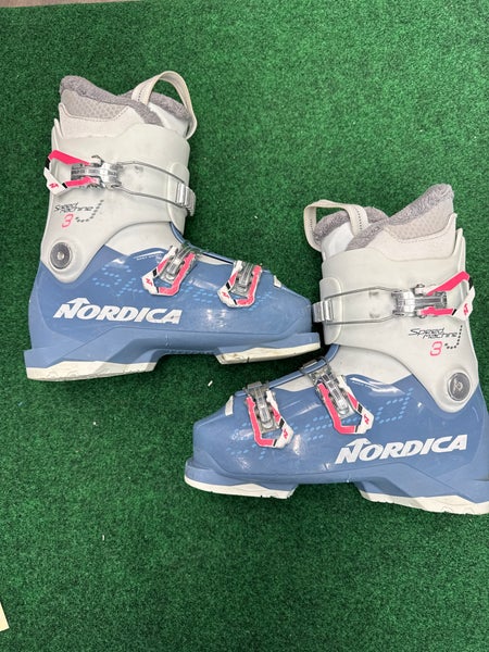 Kid's Nordica SpeedMachine J3 Ski Boots (Used) | Mondo 24.5 (285mm)