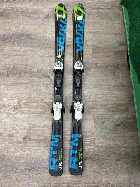 Volkl RTM Jr 130 cm Skis With Marker 4.5 Bindings (Used)