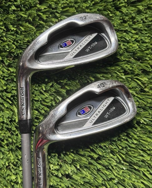 Left Handed USKG US Kids Golf Ultralight WT-10u Irons Set 6 & 8 Graphite Shaft
