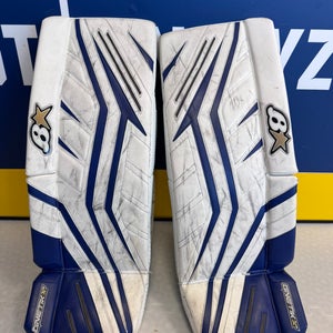 White 31" Intermediate Brian's GNETik X5 Goalie Leg Pads (Used)