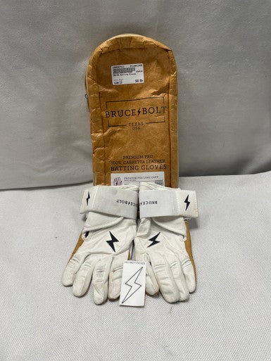 Used BB/SB Batting Gloves White LG 11490-S000267513
