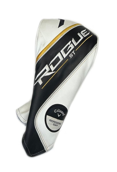 Rare Callaway Golf Rogue ST Professional Staff White/Black/Gold Driver Headcover