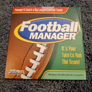 Vintage Football Manager CD-ROM Strategy Fantasy Game New