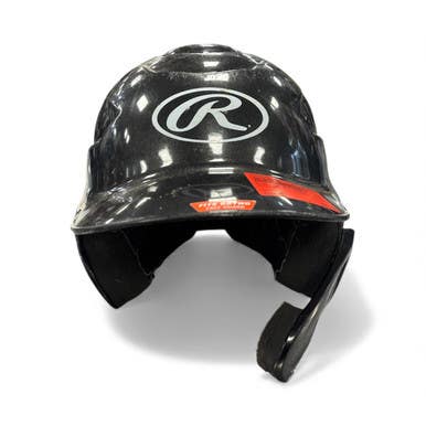 Used Rawlings ALL BLACK Batting Helmet No Mask Black MD 11850-S000022346