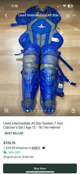 All Star System 7 Axis Catcher's Set (Used)