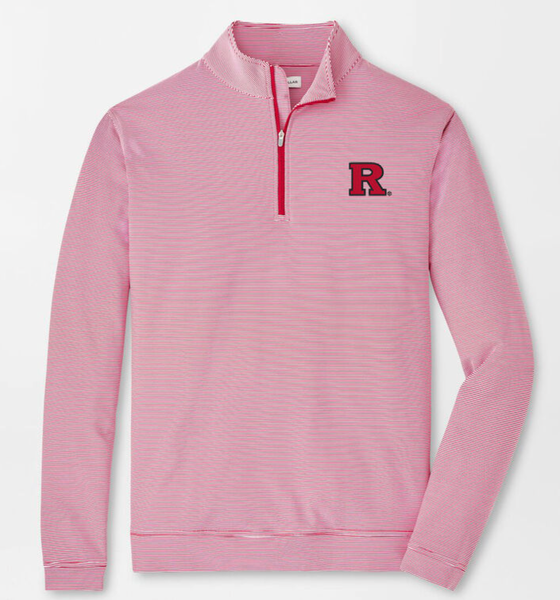 Rutgers Perth Mini-Stripe Performance Pullover - Red XXL Men's Shirt (Used)