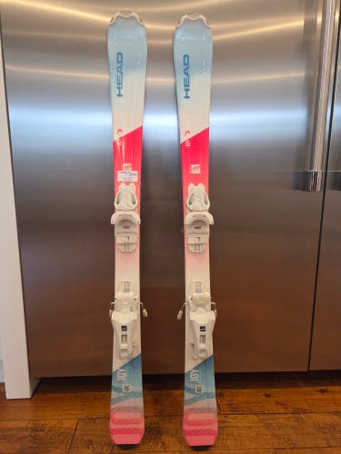 Kid's All Mountain 117 cm HEAD Easy Joy Skis With Bindings (Used)