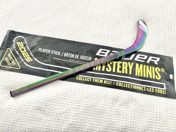 Rarest Bauer Mystery Mini Right Handed Hockey Stick (New) Chrome Chameleon - Limited Edition