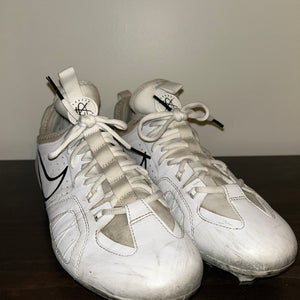 White Men's Size M 11.0 (W 12.0) Adult Nike Huarache 9 Varsity Lax Low Top (Used)