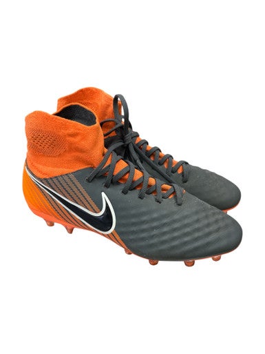 Used Nike MAGISTA Soccer Cleats Charcoal And Orange Senior 7.5 11862-S000091887