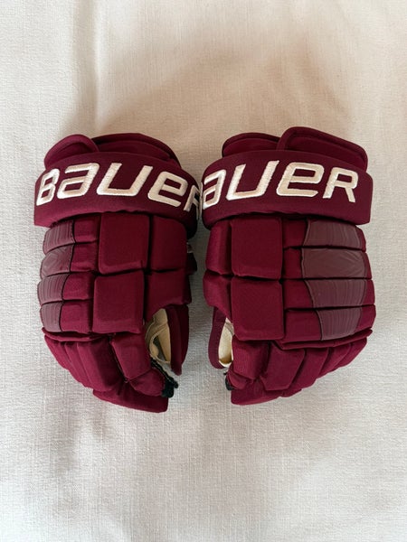 Bauer Pro Series Gloves 13" Pro Stock Clayton Keller Arizona Coyotes Maroon gloves