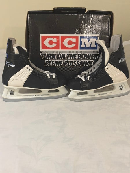 New w/Box Vintage CCM Super Rapide 52 Senior Men’s Ice Hockey Skates Size 10