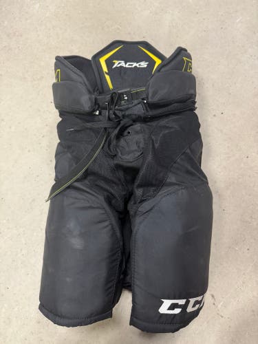 Black Senior Medium CCM Tacks 4052 Hockey Pants (Used)