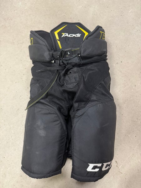 Black Senior Medium CCM Tacks 4052 Hockey Pants (Used)