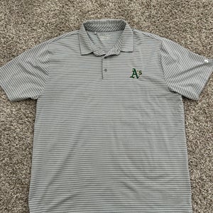Under Armour Mens 2XL MLB Oakland A's Baseball Stretch Golf Polo Shirt
