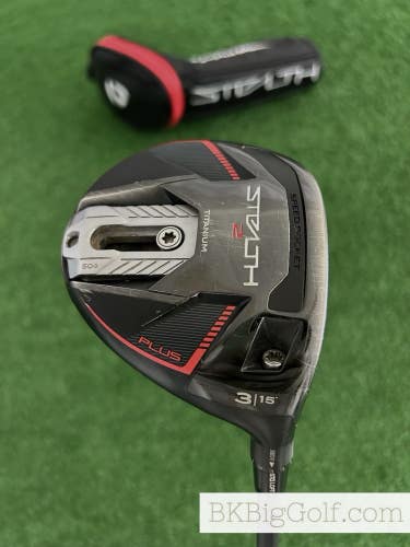 Taylormade Stealth 2 Plus 15 Degree 3 Wood w Headcover / Extra Stiff