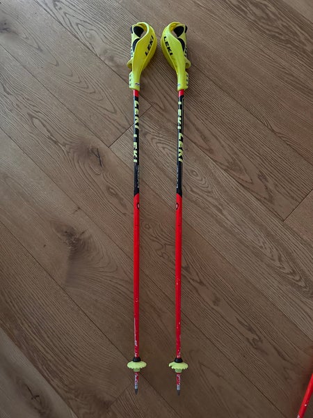 42 (105 cm) Leki World Cup Lite SL Racing Ski Poles & 44 (110 cm Leki World Cup Lite Gs poles -used