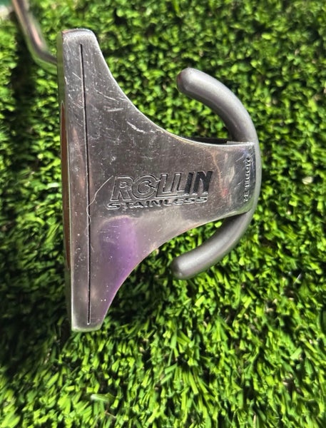 Right Handed Rollin Stainless Model R2 Mallet Putter Steel Shaft 34"