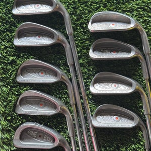 Right Handed Ping Eye 2 Orange Dot 9 Pc Iron Set 2-PW Stiff ZZ-Lite Steel Shafts