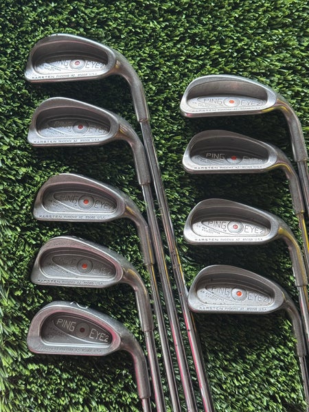 Right Handed Ping Eye 2 Orange Dot 9 Pc Iron Set 2-PW Stiff ZZ-Lite Steel Shafts