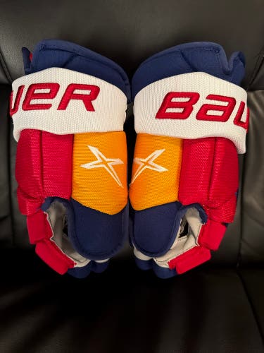 Bauer Vapor 2X Pro St Louis Blues Reverse Retro Pro Stock Hockey Gloves Size 15