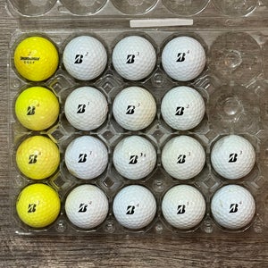 18 Bridgestone Tour B RX Golf Balls - 4A Good Condition