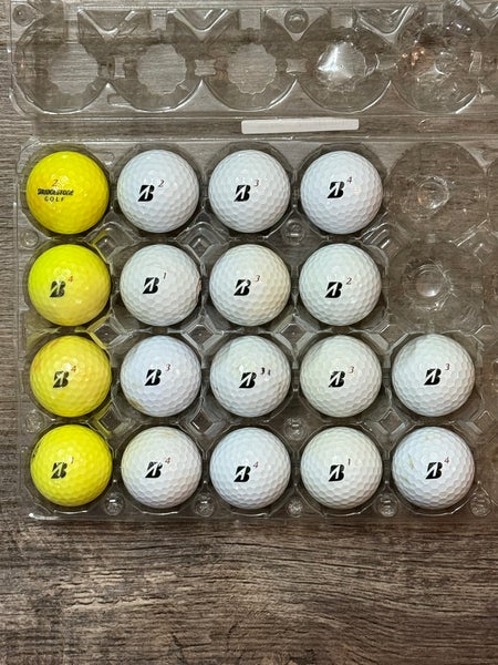 18 Bridgestone Tour B RX Golf Balls - 4A Good Condition
