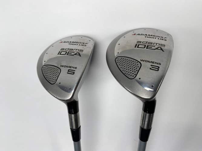 Adams Idea Tight Lies Womens 3 & 5 Fairway Wood Set 15* 18* Idea Ladies RH