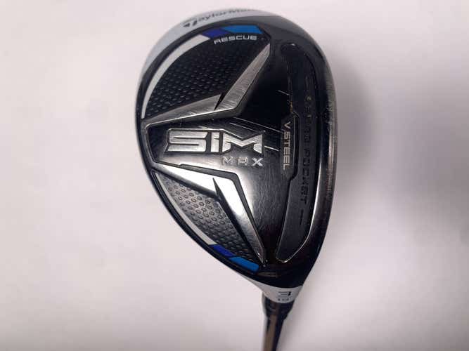TaylorMade SIM MAX 3 Hybrid 19* Fujikura Ventus Blue 7S Stiff Graphite Mens RH
