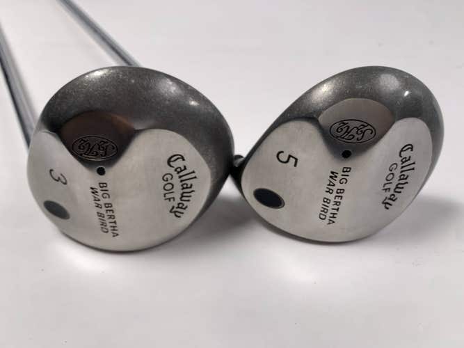 Callaway Original Great Big Bertha 3 & 5 Fairway Wood Set 15* 18* Steel Mens RH