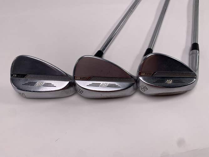 Titleist Vokey SM8 Tour Chrome Wedge Set 52* 8 | 56* 8 | 60* 12 Wedge LH Midsize