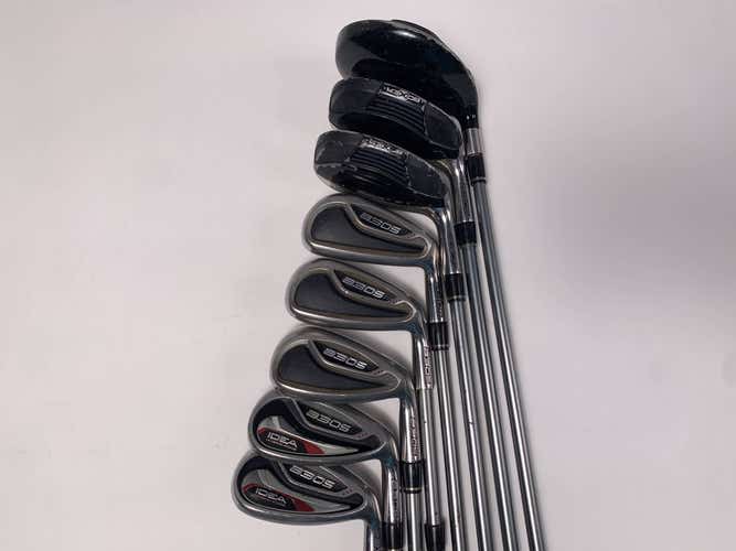 Adams Idea A3 OS Club Set 5W 5H 6H 7-PW SW Grafalloy Adams 65g Senior RH