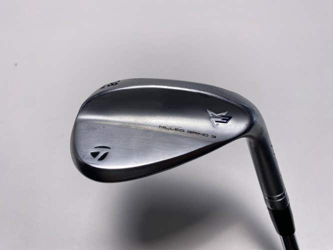 TaylorMade Milled Grind 3 Raw Chrome Lob Wedge LW 58* 8 DG X100 Mens RH