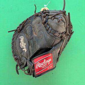 Black Rawlings Premium Series RH Catcher's Baseball Glove 32.5"