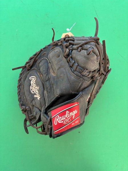 Black Rawlings Premium Series RH Catcher's Baseball Glove 32.5"