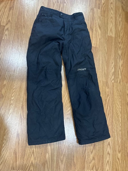 Black Unisex Youth Size 16 Spyder Ski Pants (Used)