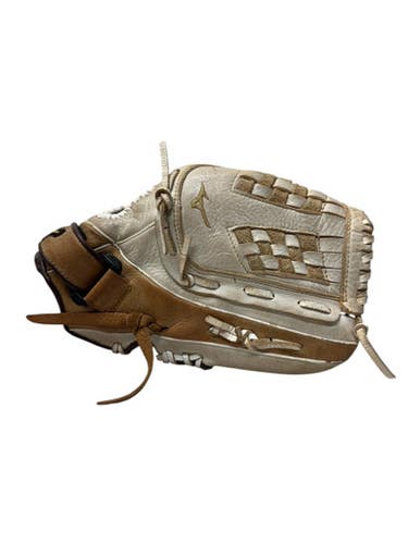 Used Mizuno GSP 1201F3WH RH Throw Fastpitch Gloves Blond 12" 11835-S000201660