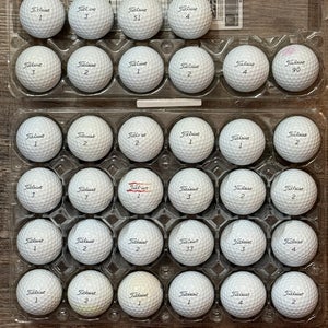 34 Titleist Pro V1 Golf Balls - 2025 Model, 5A/4A Condition