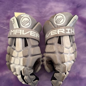 Gray Maverik MX Lacrosse Gloves 10" (Used)