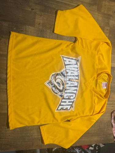 North jersey avalanche new yellow practice jersey - youth size large