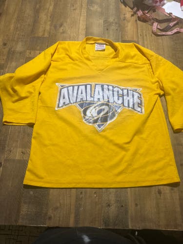 North Jersey avalanche used Yellow - size Large Kids Unisex PRO Jersey (Used)