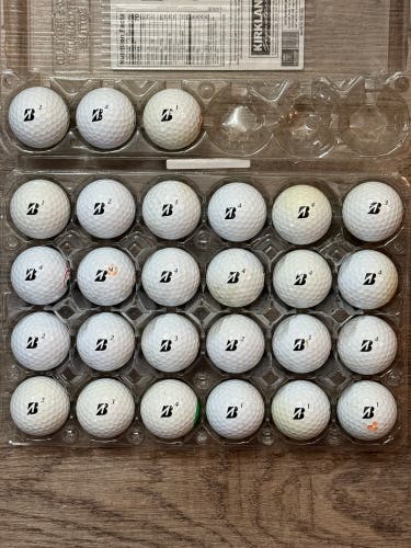 27 Bridgestone Tour B XS Golf Balls - 5A/4A Condition