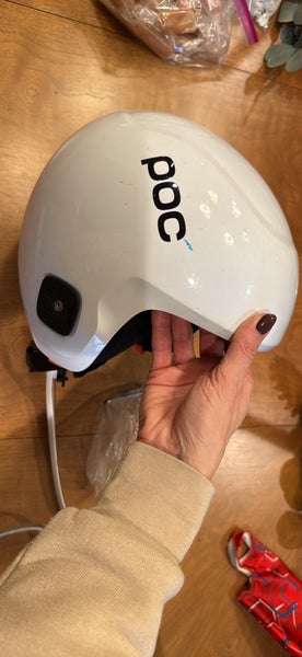 POC SKULL DURA X Helmet (Used) FIS Legal with breakaway chin bar - size: extra small/small