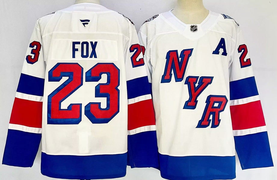 New York Rangers 23 Adam Fox Stadium Series White Ice Hockey Jersey Size 52