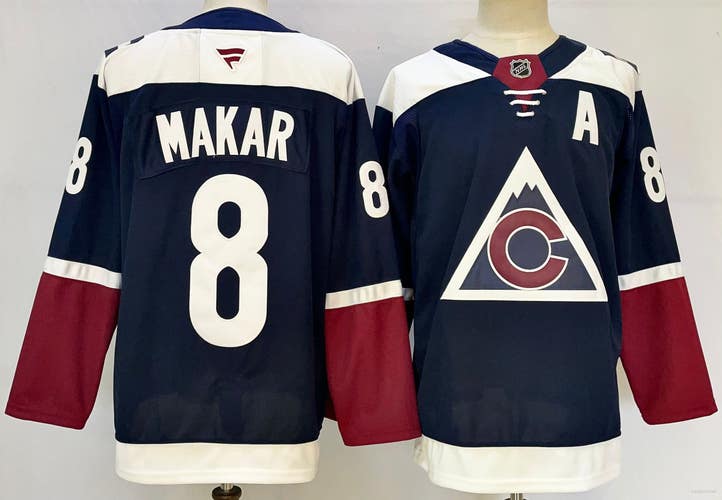 Colorado Avalanche 8 Cale Makar White Reverse Retro Ice Hockey Jersey Size 52