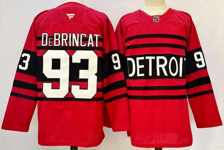 Detroit Red Wings 93 Alex DeBrincat White Ice Hockey Jerseys Size 54