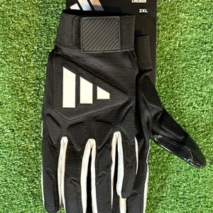 XXL Adult Adidas Black Padded Football Lineman Gloves (New)